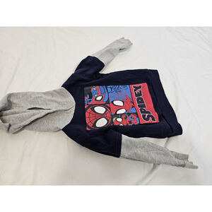 Marvell Spidey Hoodie In Navy & Gray